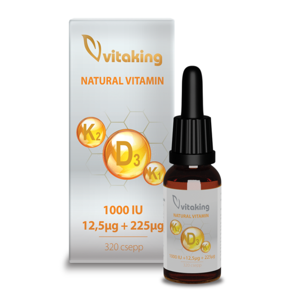 VITAKING - D3+K2+K1 VITAMIN CSEPP 10ML (160 ADAG)