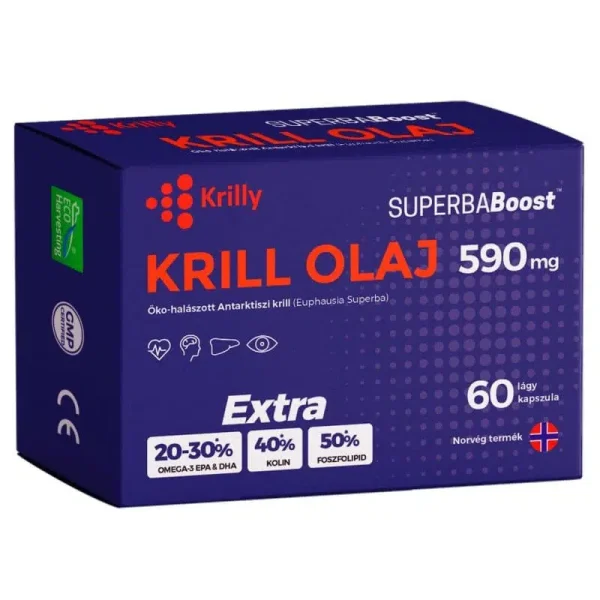 Krilly Krill olaj 590mg lágyzselatin kapszula – 60db