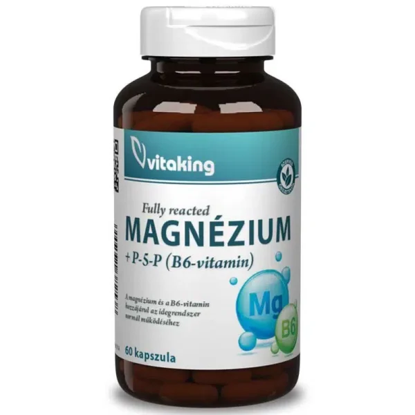 Vitaking Magnézium Biszglicinát + P5P (B6-vitamin) kapszula – 60db