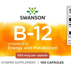 Swanson B12-vitamin kapszula – 100db